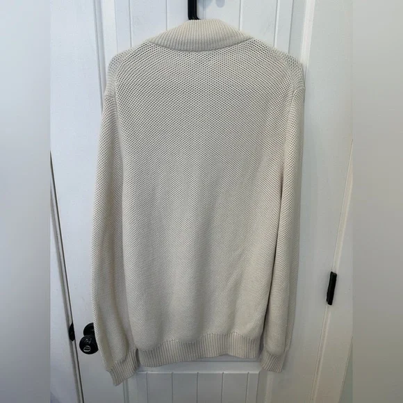 J.Crew Factory Men's L Cotton Honeycomb Knit Half-Zip Sweater NWT Flawed - Picture 5 of 5